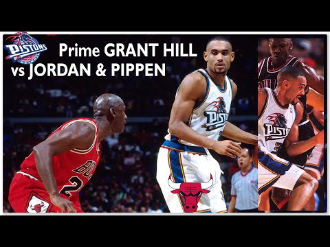 Prime GRANT HILL vs JORDAN & PIPPEN. 1997 Bulls vs Pistons. Full Game
