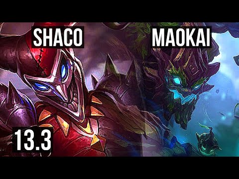 SHACO vs MAOKAI (JNG) | 4.0M mastery, 7/1/9, 1300+ games, Rank 8 Shaco | KR Grandmaster | 13.3