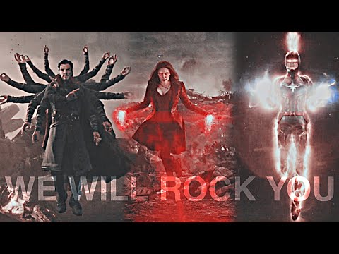 Scarlet Witch - Captain Marvel - Dr Strange || We Will Rock You