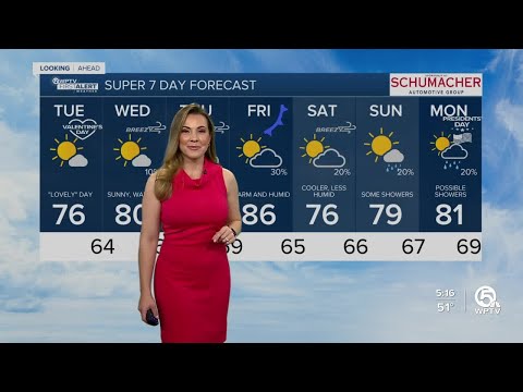 WPTV First Alert Weather forecast, morning of Feb. 14, 2023