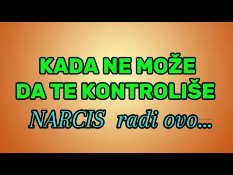 KADA NE MOŽE DA TE KONTROLIŠE, NARCIS RADI OVO!