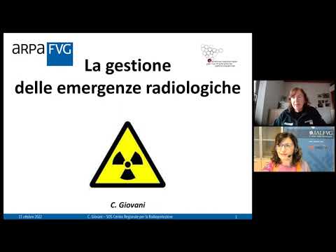 frame del video: gestione emergenze radiologich..., visibile all'interno del canale youtube di arpa fvg