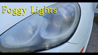 PORSCHE Foggy Headlights Condensation on inside of headlights. DIY How to Fix Cayenne, Macan Boxster