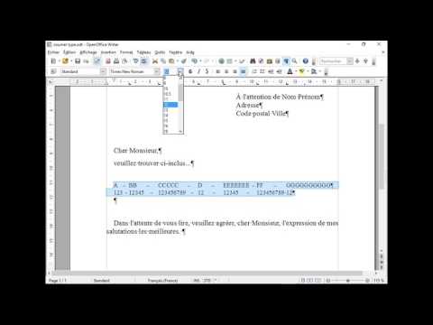 Comment aligner verticalement avec OpenOffice Writer