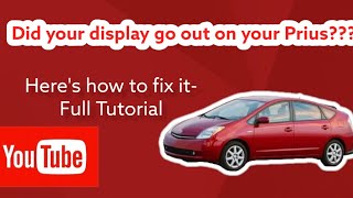 D.I.Y.   Combination Meter Fix on 2004-2009 Toyota Prius