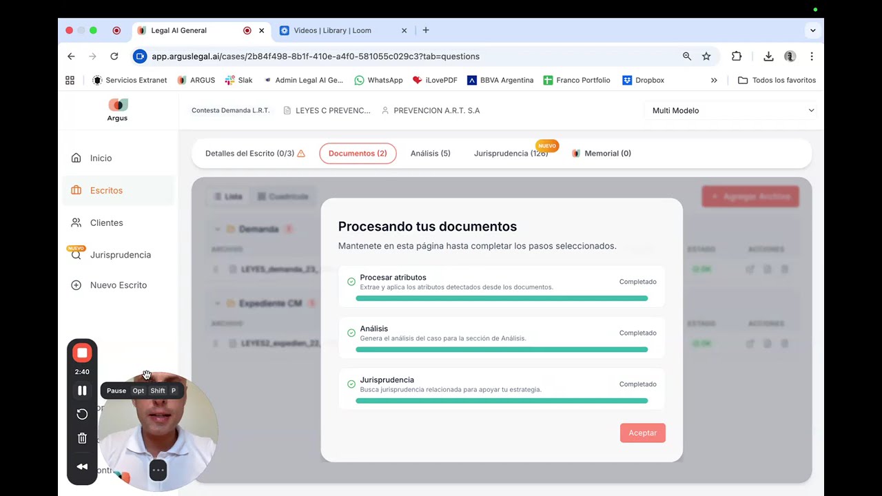 Thumbnail for Cómo contestar una demanda de riesgos del trabajo con Argus