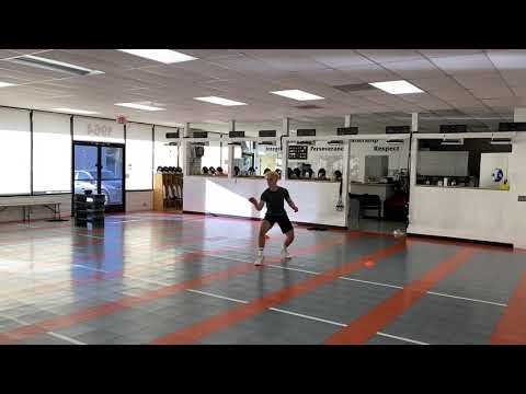 Fencing footwork exercise by foil coach Gabor Fekete