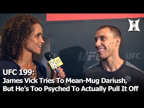 UFC 199: James Vick Tries To Mean-Mug Dariush, But He’s Too Psyched To Actually Pull It Off