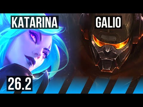 KATARINA vs GALIO (MID) | Dark Harvest | KR Master | 26.2