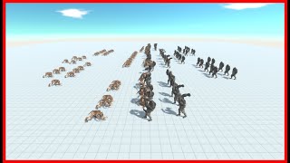 65 WEREWOLF VS 65 KING KHUNG - ANIMAL REVOLT BATTLE SIMULATOR