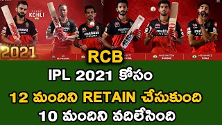 IPL 2021 | Royal Challengers Bangalore Retain And Released Players List | Telugu Buzz