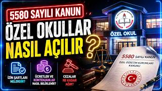 Özel Okul ve Kurs Açma Rehberi: 5580 Sayılı Kanun, İzin Şartları ve Ka