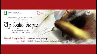 Un foglio bianco - Lettura performativa a più voci in più lingue