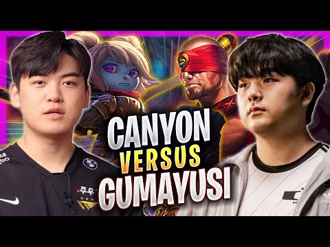 CANYON vs GUMAYUSI! - DK Canyon Plays Lee Sin JUNGLE vs T1 Gumayusi Poppy! | Bootcamp 2023