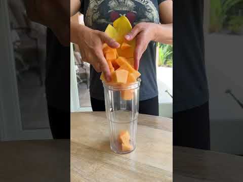 2 ingredient 🍈🧊 CANTALOUPE SMOOTHIE REFRESHER
