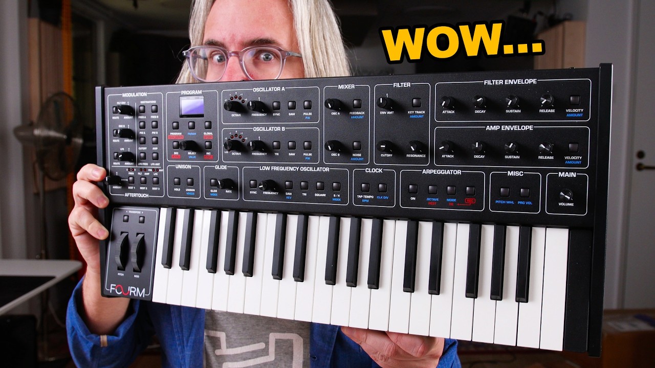 Sequential FOURM Review: a Lovely Sounding Analog Synthesizer with Polyphonic Aftertouch!