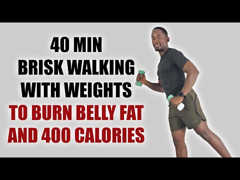 Learn 40 Minute Brisk Walking with Weights Workout to Burn Belly Fat400 Calories Mind Luster