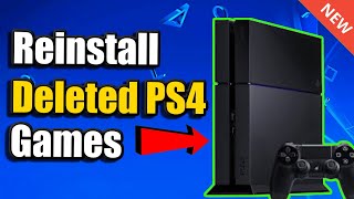 How to REINSTALL GAMES on PS4 After deleting them (Redownload Games)
