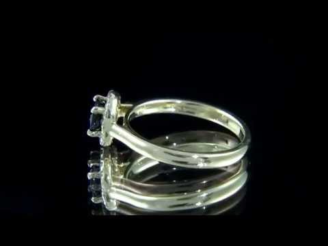 0.70ct Sapphire Diamond Engagement Ring GR017