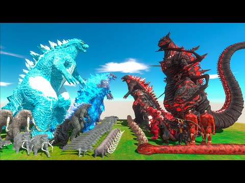 Evolution of Ice Frostbite Godzilla 2014 VS Devil Shin Godzilla of Evolution Size Comparison
