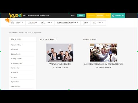 Kuxol Reverse Auction - Ad Type Wanted