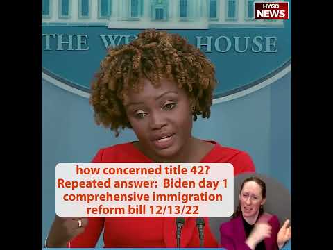 Q: how concerned title 42? Repeated answer: Biden day 1 comprehensive immigration reform bill