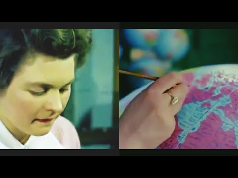 How Globes are made in 1955