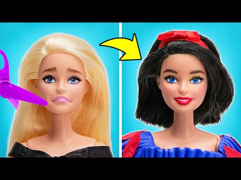 Makeover Di Barbie Biancaneve! 💖 Divertimento Con Il Fai-Da-Te!