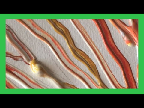 Autumn leaf - Easy painting idea / Easy acrylic pouring technique for beginners