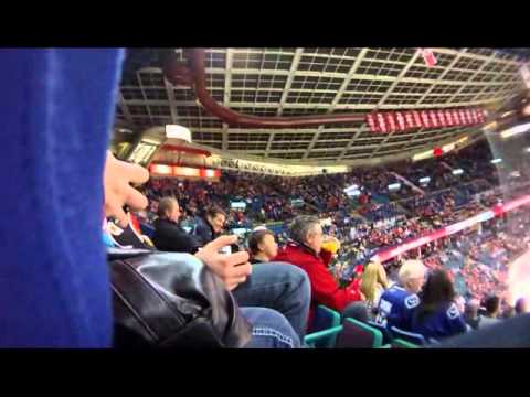 Funny people at Flames vs. Canucks game