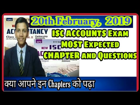 ISC Accounts class12|Most Expected chapters of Accounts Exam 2019|Expected Questions|ADITYA COMMERCE Video