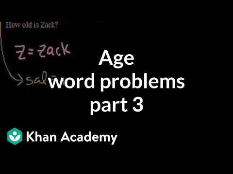 Age Word Problems Part 3