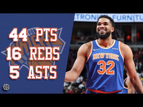 Karl-Anthony Towns 44 pts 16 rebs 5 asts vs Bulls 24/25 season