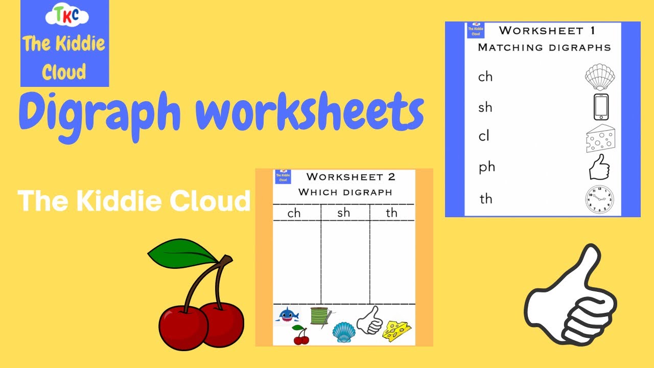 Digraph worksheets #kiddiecloud #shorts #kidsworksheets