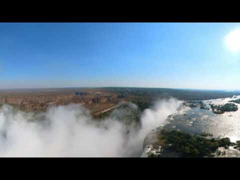 360 Aerial view of Victoria Falls VR Wildlife Safari trip @livestreamnature @PhotosofAfrica