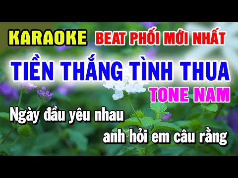 TIỀN THẮNG TÌNH THUA Karaoke Tone Nam Beat Mới Nhất - Nhạc Trữ Tình Bolero Karaoke Organ Anh Quân