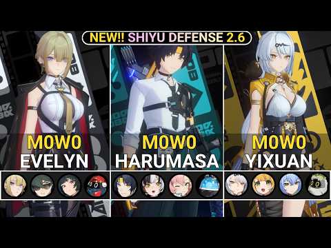SHIYU DEFENSE! M0W0 Evelyn & Harumasa & Yixuan Showcase | NEW! Shiyu Defense ZZZ 2.6