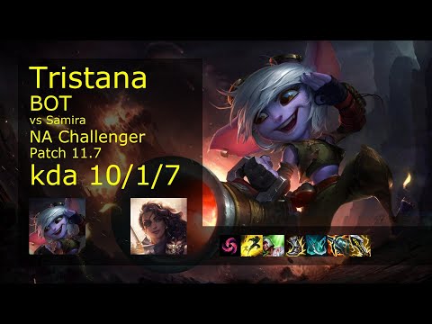 Tristana ADC vs Samira - NA Challenger 10/1/7 Patch 11.7 Gameplay