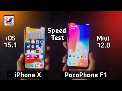 iOS 15.1 vs Miui 12⚡iPhone X vs PocoPhone F1 Speed Test 2021