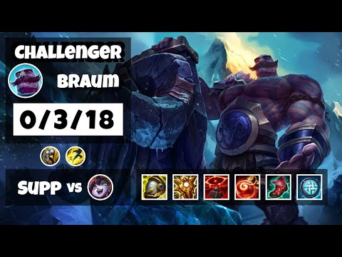 Braum vs Lulu BR Challenger SUPPORT (0/3/18) - v11.8