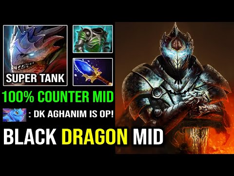 BLACK DRAGON MID 9Min Blink + Aghanim Super Tank Raid Boss Dragon Knight vs Pro Puck Dota 2