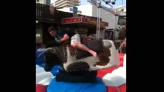 preview picture of video '1. Magaluf 2011 pissed up at Mambo's bucking bronco bar  Magaluf  2011'