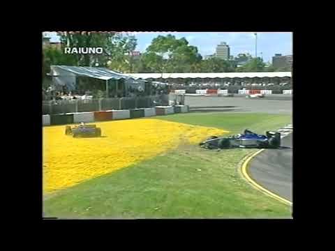 1999 F1 Australian GP -  Jarno Trulli (Prost) crashed into Marc Gené (Minardi)