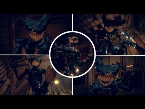 Bendy And The Dark Revival - ALL Ink Demon Scenes + JUMPSCARES (4K60) 2022