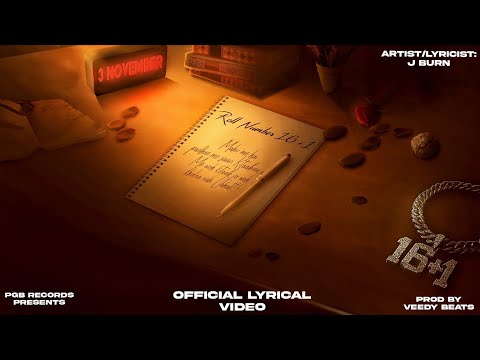 ROLL NUMBER 16+1- J-Burn | Official Lyrical Video | 2k25 | Prod.By @veedybeats 