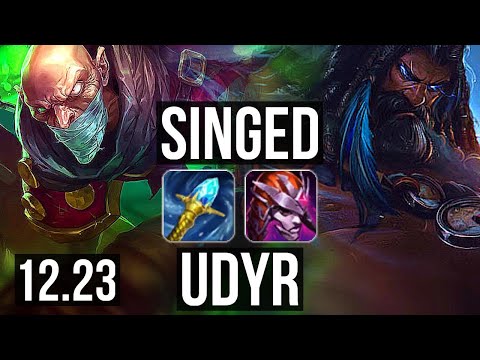 SINGED vs UDYR (MID) | 7/0/7, 2.8M mastery, Godlike, 300+ games | KR Diamond | 12.23