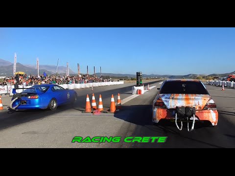 SUPRA XATZIKOUVAS 8.2sec & EVO PANOPOULOS 8.5sec - DRAGSTER TYMPAKI 5-6 DEC 2015