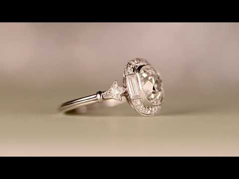 1.93ct Antique Cushion Cut Diamond - Rennes Ring - Showroom Video