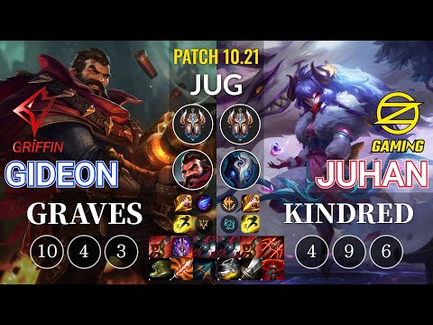 GRF GIDEON Graves vs OZ Juhan Kindred Jungle - KR Patch 10.21