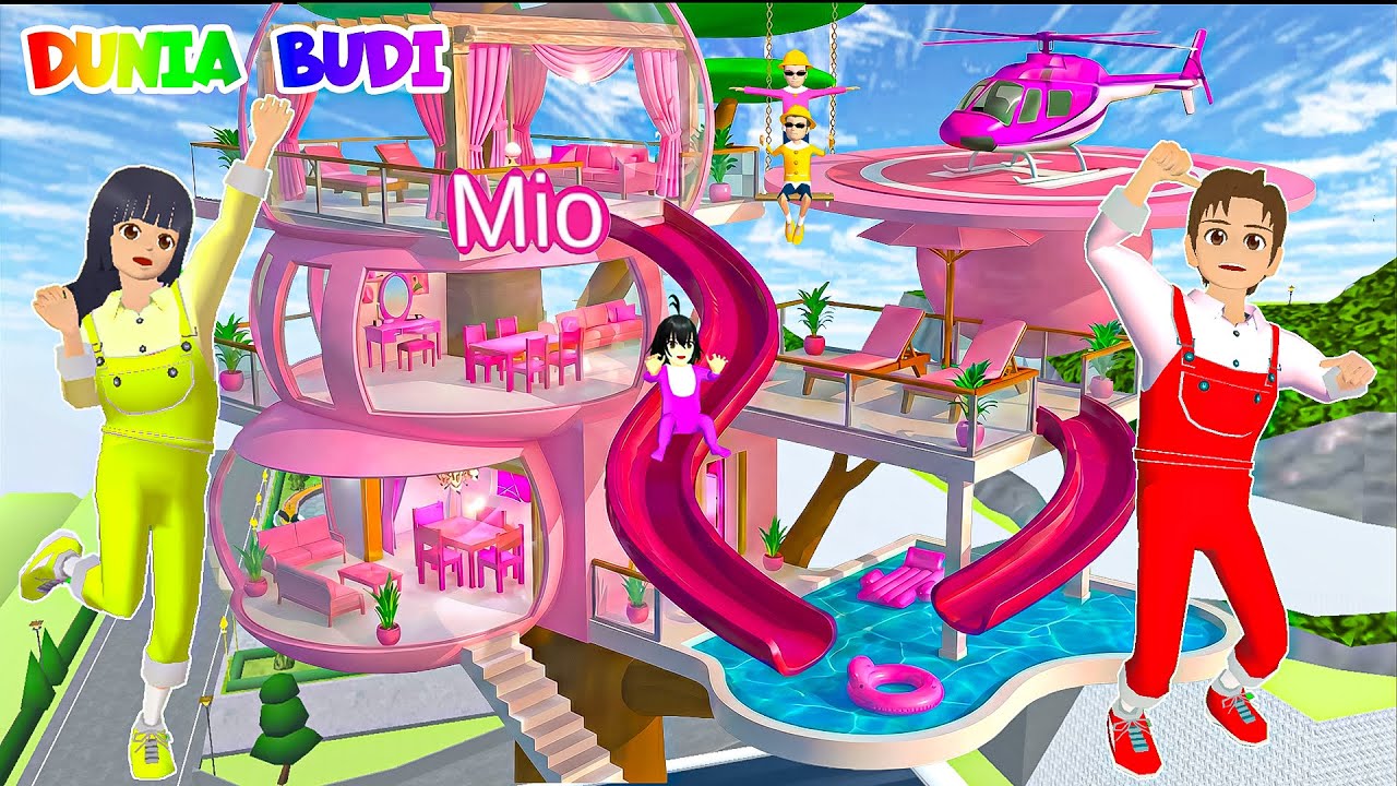 Yuta Mio Buat Rumah Pohon Barbie Bertingkat Ada Kolam Renang dan Seluncuran🥳